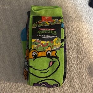 Nickelodeon TMNT 3 Pair Crew Socks